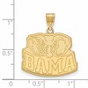 Black Bow Jewelry 10k Yellow Gold Alabama Crimson Tide NCAA Large Pendant - 2 of 3