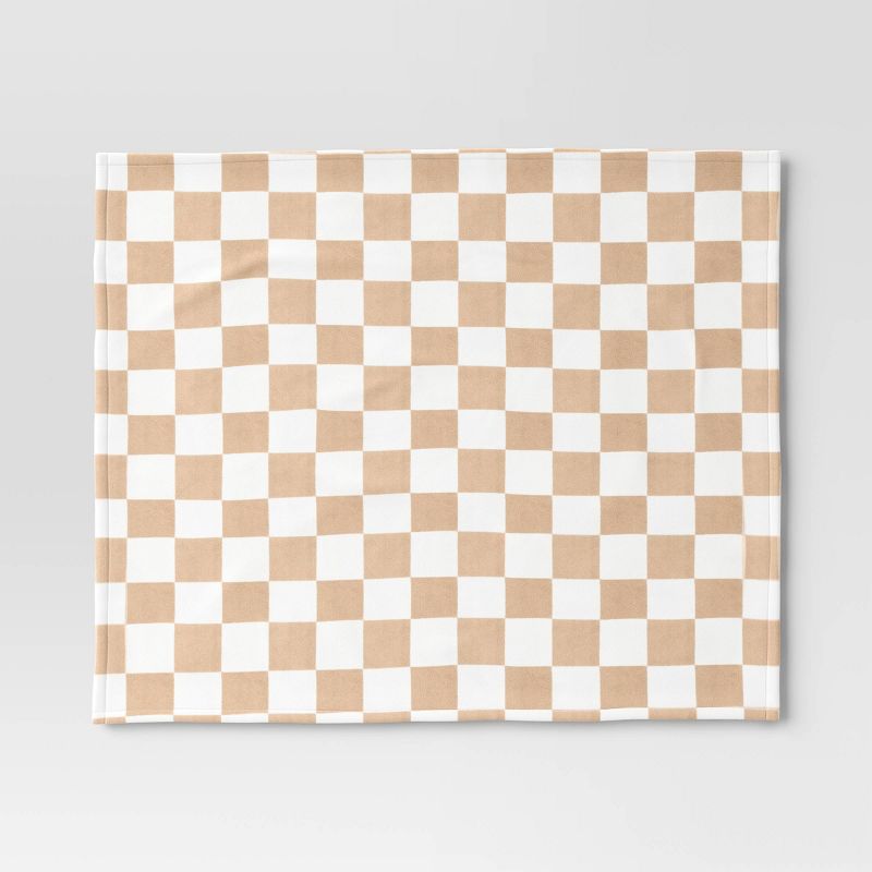 Printed Checkerboard Plush Throw Blanket - Room Essentials™, 4 of 12