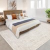 Washable Area Rugs, Non-Slip Large Indoor Carpet, Stain Resistant Oriental Distressed Carpet, Traditional Floral Area Rug for Living Room Bed Room - 2 of 4