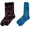 MeMoi Men's 2 Pair Pack Novelty Food and Drink Crew Socks - 3 of 4