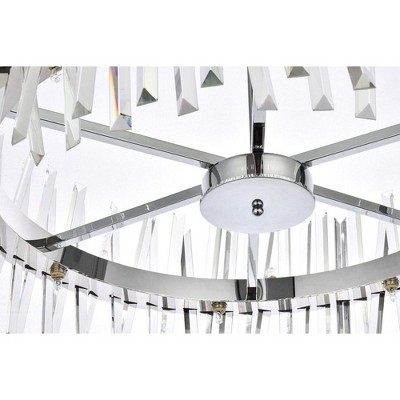 Serephina 32-Inch Chrome Crystal Round Chandelier