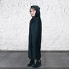 Skeleteen Black Velvet Hooded Cape - Kids Long Velour Vampire and Superhero Halloween Costume Cloak with Hood for Boys and Girls - 4 of 4