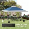 Resenkos Backyard Garden Canopy, Camping Canopy Screen Tent,13' x 13' Pop Up Canopy Tent with Wheeled Carry Bag and 4 Sand Bags, Navy - 2 of 4