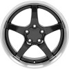 OE Wheels LLC CV05-D17095-5475-54BM Black Wheel with Machined Lip Painted (17 x 9.5 inches /5 x 120 mm, 54 mm Offset) - 2 of 3