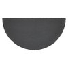 Black Check Stars Coir Welcome Rug Half Circle 16.5x33 VHC Brands - 3 of 3