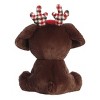 Aurora Medium Brown Holiday Holiday Cheer 7.5" Rudy Chocolate Lab Festive Stuffed Animal - image 4 of 4