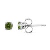 Haus of Brilliance Silver 1/4 Cttw Green Diamond Classic 4-Prong Stud Earrings - 4 of 4