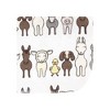 Hudson Baby Flannel Cotton Washcloths, Farm Friends Grey 10-Pack, One Size - 3 of 4