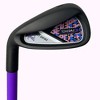 Lag Shot 7 Iron Golf Club Swing Trainer Stick for Right Handed Women, Purple - 2 of 4