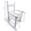 Infurnic Patio Accent Chairs, Outdoor Rocking Chairs with High Back Support, All Weather Resistant for Patio Lawn Backyard, White, 14.2"*18.9"*22.44" - 4 of 4