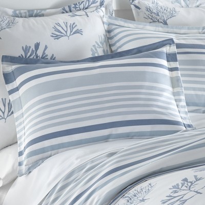 Truro Blue and White Cotton Full/Queen Duvet Cover Set