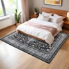 Area Rugs for Living Room Non Slip Non Sedding Machine Washable Rug Vintage Floral Medallion Low Pile Foldable Carpet for Bedroom Dining Room - 4 of 4