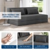 Convertible Sofa Bed, Folding Sleeper Chair with Pillows, Corduroy Fabric Loveseat for Living Room, Apartment, Guest Room, Dark Gray - 4 of 4