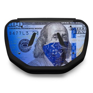 Battle Sports Adult  "Blue Strips" Chrome Football Backplate - 1 of 2