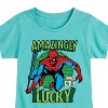 Girls' - Marvel - Spider-man St. Patrick's Day Amazingly Lucky Fitted Short Sleeve Graphic T-Shirt - 2 of 4