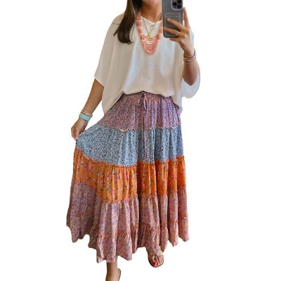 Women's Tiered Maxi Skirt - Easel