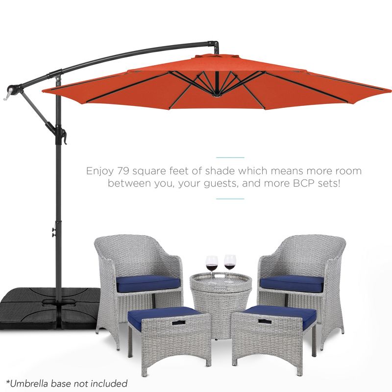 Best Choice Products 10ft Offset Hanging Outdoor Market Patio Umbrella w/ Easy Tilt Adjustment, 2 of 8