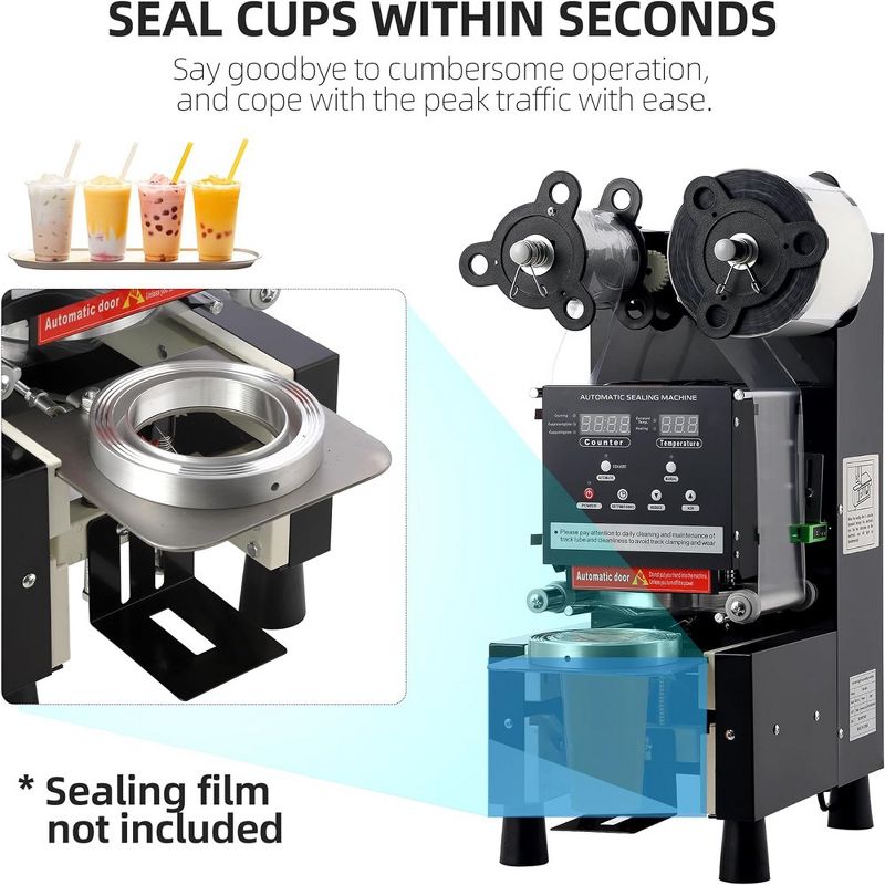 Fully Automatic Cup Sealer For Coffee Tea 90/95mm Electric Sealing Machine 450W, 3 of 8