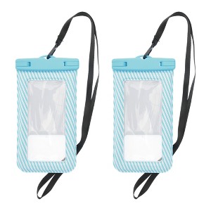 Unique Bargains Full Stripe Mobile Waterproof Bag 2 Pcs - 1 of 4