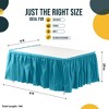 Crown Display 6 pack Disposable Plastic Tableskirts - 29" x 14 Ft ruffled Table Skirt with Adhesive Strip - 6 Count - 4 of 4