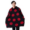Dungeons & Dragons D20 Dice Black Hooded Wearable Oversize Blanket-OSFA - 4 of 4