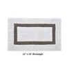 Hotel Bath Rug 100% Premium Cotton Tufted Weave Two Tone Reversible Bathroom Rug, Super Soft Absorbent, Machine Washable Bath Mat - 3 of 4