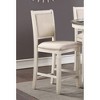 5-Piece Dining Set with Built-in Shelves, Round Table and 4 Upholstered Chairs - 2 of 4