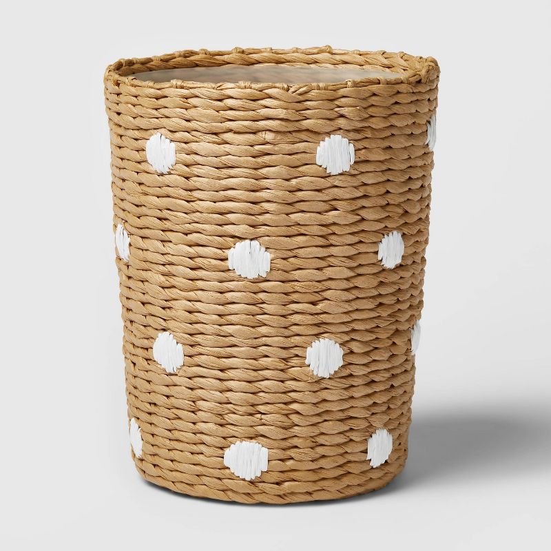 Woven Paper Dot Kids&#39; Wastebasket - Pillowfort&#8482;, 1 of 11