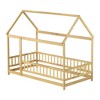 Whisen Full Size Bed & Floor Bed, Wooden Structure with Fence Design for Safe & Imaginative Sleep Spaces For Children - 4 of 4