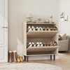 Shoe Cabinet with 2 Flip Drawers, Wooden Shoe Organizer Cabinet with Adjustable Shelf, Shoe Storage for Entryway - 4 of 4