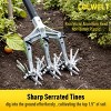 Itopfox Rotary Cultivator Hand Tiller with Detachable Aluminum Tines Manual Garden Tool for Soil Cultivation Reseeding Grass & Flower Bed Maintenance - 2 of 4