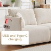 VYNXARIA Multi-Module Combination Style Sofa for Living Room,Modern Minimalist Corduroy Combination Sofa with 2 Comfort Cushions,beige,two sets - 4 of 4