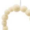 Hachikiko 6.7" White Boiled Wool Wreath with Hanger - Winter Christmas Tree Ornament, Cozy Holiday Decor,set of 6 - 4 of 4