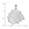 Black Bow Jewelry Sterling Silver Chicago Blackhawks NHL Extra Large Pendant - 2 of 3