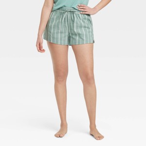 Women's Striped Cotton Pajama Shorts - Auden™ - 1 of 4