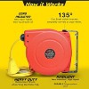 ReelWorks Mountable Retractable Extension Cord Reel - 14AWG x 40' Ft, 3 Grounded Outlets, Max 15A - 2 of 4