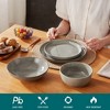 vancasso 16-Piece Gray Kiln-Glazed Ceramic Set for 4 - Sophisticated Plates, Bowls & Soup Cups - 3 of 4