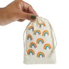 Juvale 12 Pack Small Canvas Party Favors Drawstring Gift Bags for Goodie Treat, Kids Rainbow Unicorn Birthday Party Supplies, 4x6 in - 3 of 4