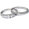 Pompeii3 5/8 Ct Vintage Diamond Engagement Wedding Ring Set 10k White Gold - 2 of 4