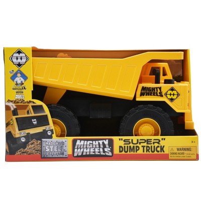 Mighty Wheels 16" Super Dump Truck - Moveable Tipping Bed, Durable Toy, Kids 3+