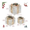 TackView Set of 3 Christmas Lighted Boxes, Christmas Boxes Present Decorations Outdoor Yard - 3 of 4