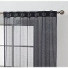 HLC.ME Lauren Semi Sheer Light Filtering Transparent Pocket Top & Back Tab Lightweight Window Curtain Panels, Set of 2 - 2 of 4