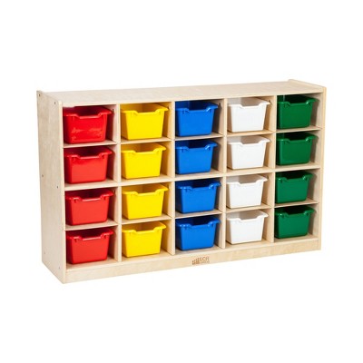 ECR4Kids 30 Cubby School Storage Cabinet, Kids Cubbies with Tray Slots
