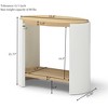 Round Coffee Table, Modern Side Table With 2-tier Storage Shelf, Multiple Tier Center Table Sofa Table For Home Office Living Room Reception Room - 4 of 4