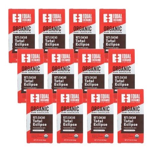 Equal Exchange Organic Dark Chocolate 92% Total Eclipse Bar - Case of 12/2.8 oz - 1 of 4