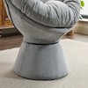 FURNIinspire Accent Chair Oversized Swivel Chair 360 Swivel Barrel Chair Papasan Chair For Living Room Bedroom, Light Grey, 36.62"*24.80"*17.32" - 4 of 4
