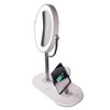 Makeup Mirror with Qi Charging Stand White (Includes LED Light Bulb) - OttLite: Wireless, 5X Magnifying, USB Port - image 4 of 4