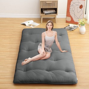 Futon Mattress Japanese Floor Mattress, Tatami Mat Foldable Floor Bed,Roll Up Mattress Camping Sleeping Pad for Dorm RV Travel, Adults Kids - 1 of 4