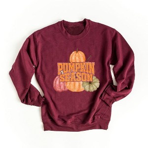 Simply Sage Market Women's Graphic Sweatshirt Pumpkin Season Distressed - 1 of 4
