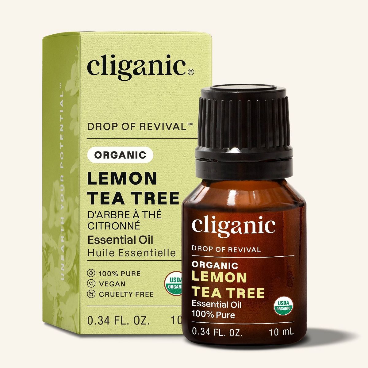 Cliganic Organic Lemon Tea Tree Oil, 10ml